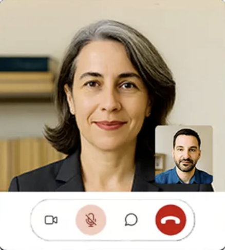 Videochiamata tra cliente e avvocato
